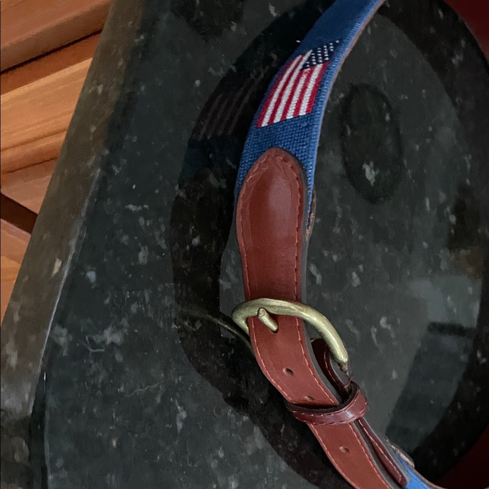 Smathers and Branson Men's Leather and Canvas Belt